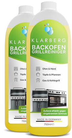 KLARBERG® Backofenreiniger (2x 750ml) I Grillreiniger I Backofenreiniger extra stark I Grill Reiniger extra stark I Ofenreiniger Backofenreiniger I Grillreiniger Gasgrill I Backofen Reiniger