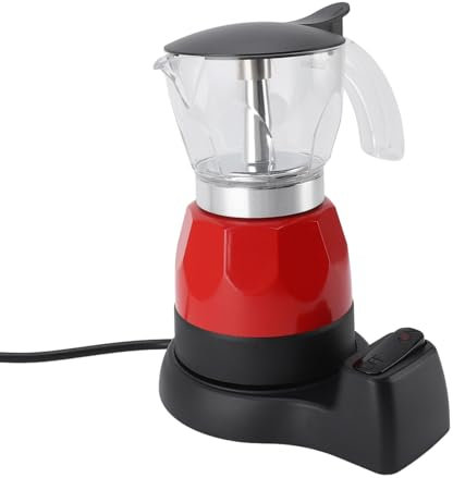 TOPINCN Cafetière électrique 150 ML 3 Tasses en Aluminium Italien Cafetière électrique électrique Electricas Coffee Pot Makers Portable en Aluminium électrique Mocha Moka Marchette de