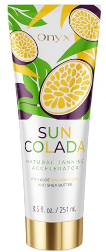 Onyx Suncolada Accélérateur Naturel de Bronzage | Intensificateur Visage & Corps Intérieur/Extérieur | Sans Bronzant | Résultats Rapides | Hydratant, Végan, Huile de Coco | Hommes & Femmes