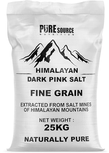 Natural Himalayan Pink Salt 25kg – 100% Pure Natural Organic Food Grade Cooking Salt with 84 Trace Minerals Salt - Suitable for Seasoning, Cooking, Soothing Baths, Beauty & Cosmetics (25kg, Fine)
