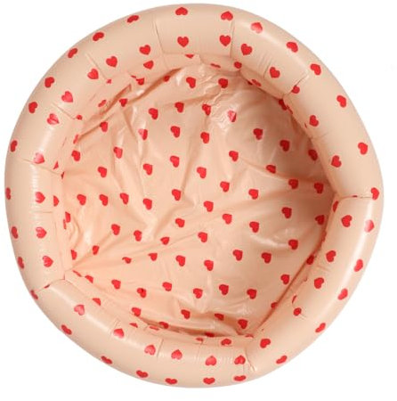 ibasenice Piscine pour Enfants Piscine Gonflable pour Enfants Gonflable pour Tout-Petits Mini pour bébé étang de la Jeux de Billard pour Chien PVC Beige