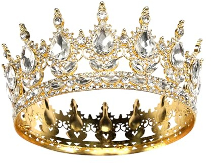 Krone Damen, Prinzessin Krone Königin Krone Haarschmuck Diadem Tiara Kristallkrone mit Strass, Queen Tiara Barock Hochzeit Krone für Frauen für Hochzeiten Verlobungen Und Besondere Anlässe