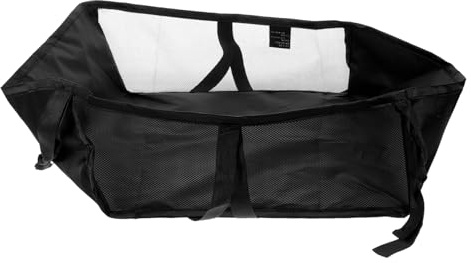 LOPUNER Cestino portaoggetti in rete per passeggino, organizer inferiore, robusto, nero, accessorio per il trasporto di bottiglie, pannolini snack