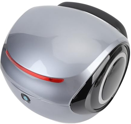 Miskall 32L Motorcycle Top Case ABS Sporty Style Sporty Res résistant à la poussière Boîte de Ligne de Coffre Portable pour Le Scooter à vélo électrique (Gris)