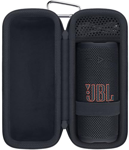 Khanka för JBL Grip Bluetooth-högtalare Hårt fodral, Rese- och Transportväska för Bluetooth-högtalare Compact JBL Grip med Karabinhake, Endast fodral, Svart