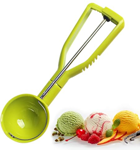 para galletas - para helado antiadherente, de aluminio con liberación por gatillo para hornear | de helado ergonómica para porciones perfectas