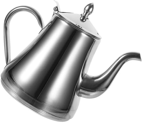 ROMISBABA Théière Inox Résistante Chaleur avec Filtre Intégré et Bec Verseur Précis Bouilloire à Usage Domestique pour Infusion de Thé et Café sur Plaques Électriques