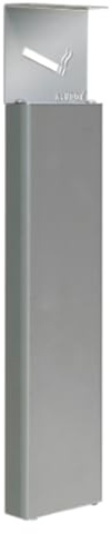 ALUBOX Posacenere Da Esterno a muro 83X12X5 Cm Portacenere Da Esterno Made In Italy In Acciaio Inox E Alluminio Ideale Per Esercizi Commerciali (ARGENTO - A MURO)