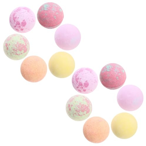 HONITANO 12 Stück Bunte Badebomben 64g mit Mineralien Pflegend und Regenerierend für Frauen und Reisen