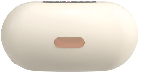 yeeplant Massaggiatore addominale beige con il riscaldamento e la pietra Bian, dispositivo senza fili portatile di massaggio della pancia