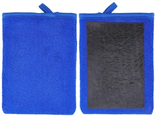 CREATCABIN 2 Pack Car Detailing Clay Mitt Cleaning Cloth Mitt 8.3 x 5.9 Inch Blue Rectangle Soft Magic Auto Microfiber Towel Wash Tools for Detailing Cars Glass Wheels DIY Cleaning Polishing