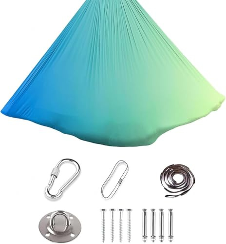 Hängeschaukel Mit Seil Und Karabiner, Tragbare Stoffhängematte For Drinnen Draußen(A,280x100CM/110x39in)