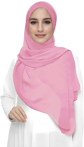 Lina & Lily Damen Muslim Premium Chiffon Hijab Kopftuch Schal aus Leicht Stoff
