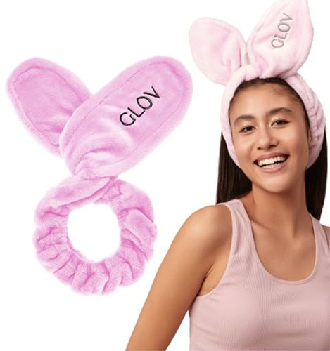 Glov Haarband Hasenohren Haarband Kosmetik Verstellbar für Gesichtsreinigung und Schminken Frauen Accessoire für Damen Komfortable Passform Elastisches Material Niedliche Ohren Ohren