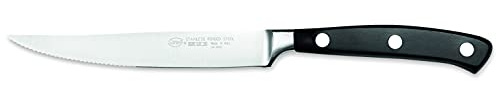Sanelli coltello da bistecca e tavola lama seghettata Ergoforge, length-12 cm, multi
