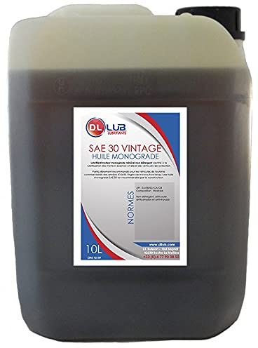 DLLUB - HUILE MONOGRADE SAE 30 VINTAGE non detergente - 10 litres
