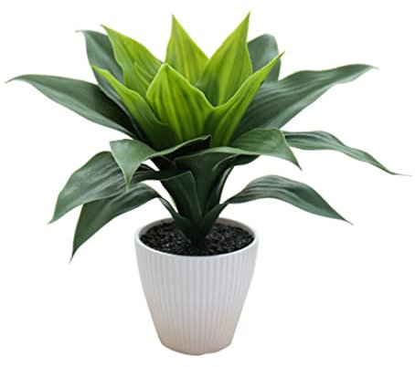 WYFC Lifelike Fake Plants in Pots,Artificial Agave Greening the Environment,Fake Potted Plants Indoor Outdoor Decor for House