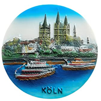 3D Kühlschrankmagnet Köln Deutschland Souvenir Geschenk, Kunstharz, handgefertigt, Kühlschrankmagnet, Heim- und Küchendekoration, Kollektion