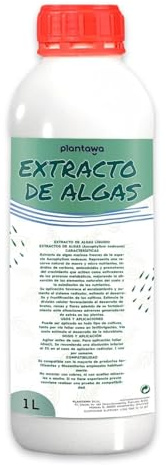 Plantawa Extracto de Algas Marinas Líquido 1 Litro | Refuerzo Natural para el Cuidado y Nutrición de Superficies y Entornos | Acción Eficaz y Seguro | Potenciador | Enraizante y Micorrizas.