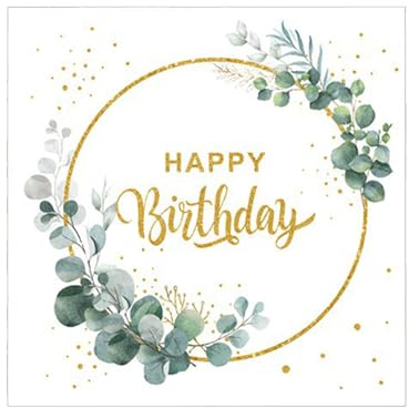 Einweg-Papierservietten, Eukalyptus-Tischservietten, Gästehandtücher für Geburtstagsparty-Dekorationen (16,5 x 16,5 cm), Grün, 100 Stück