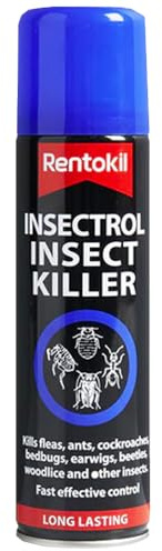 Rentokil Insectrol Insect Killer Spray 300ml Pack of 1 Crawling Insects Insecticide Fleas Ants Cockroaches Earwigs Bedbugs Indoor DIY Treatment with Welari Thank You Card | (1pack) (300ml)