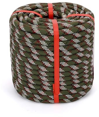 1/2 in x 100Ft Static Polyester Arborist Rope, ASTM F2116 Certified 9000Lbs MBS 48 Strands Bull Rope for Climbing Tree Swing Pulling Sailing