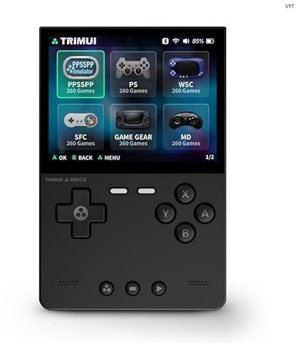 TRIMUI Brick Handheld Game Console, Mini Game Player Compatible with 3.2 inch IPS High-Definition Screen, Portable Video Game Console (Black 128G)