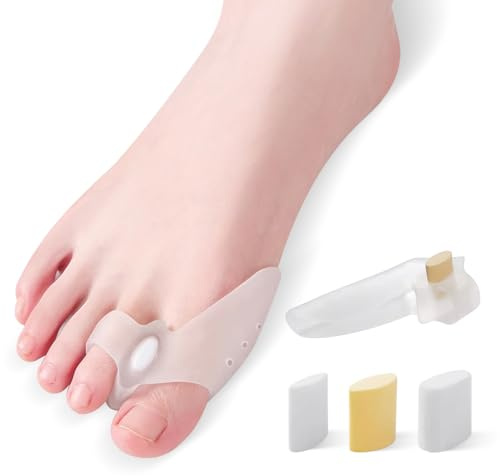 Adjustable Bunion Corrector for Women and Men - Toe Spacers and Separators for Overlapping Toes, Big Toe Straightener, Hammer Toe Corrector, Soft Spacer for Pain Relief, Alignment, and Comfort