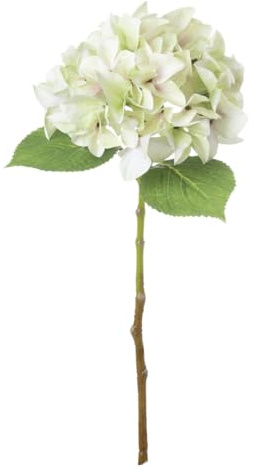Green Artificial Flowers, 1x Faux Silk Hydrangea, Realistic Artificial Light Green Hydrangea Flower, 1 Luxury Summer Flower Stem for Bouquets/Floral Displays, Artificial Hydrangea Flower Stem