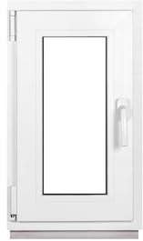 Framex Finestra in plastica bianca, larghezza x altezza 40 x 70 cm (400 x 700 mm), 3 scomparti (32 mm), girevole DIN a sinistra, di alta qualità, tutte le misure