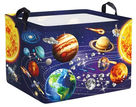 Clastyle Space Aufbewahrungskorb Kosmischer Kleidung Wäschekorb Bad Aufbewahrungsbox für Eltern Organize Spielzeug Buch, Universum, 40x30x30 cm