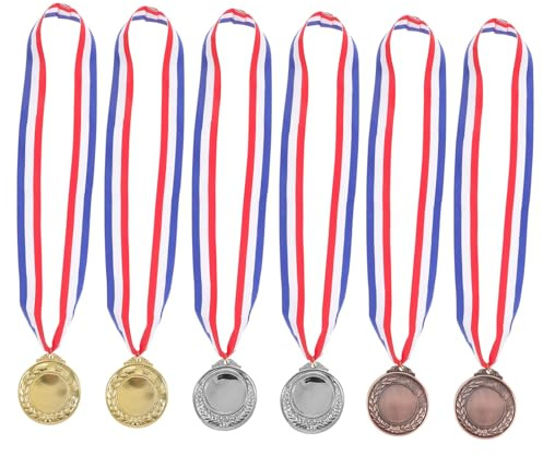 TOBBOMEY 6stücke Medaille Für Sportveranstaltungen Sportmedaille Belohnungsmedaille Wettkampfmedaille Auszeichnung Für Sieger Langlebiges Material Für Langen Gebrauch