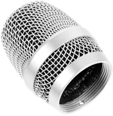 UTHCLO Cabezal de Bola de Repuesto para Micrófono 780, Rejilla Metálica Plateada Compatible, Accesorio Duradero para Micrófonos Inalámbricos, Uso Profesional en Instrumentos Musicales