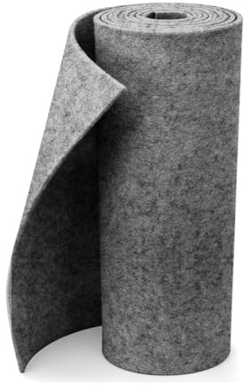 Filz 3mm Meterware 40×250 cm, Filzstoff Meterware 3 mm Dick, Filzrolle Dunkelgrau, Filzmatte Polyester,Filz stoff Filzmatten zum Zuschneiden für DIY bastelfilz Nähen Stickfilz Schutz Weihnachtsfilz