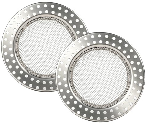 2 Stück Abflusssieb Dusche, Spülbecken Sieb, Haarsieb Dusche Edelstahl | Abflusssieb Küchenspüle, Sieb für Spülbecken Verstopfungsschutz, Haarsieb Waschbecken und Badewanne (7.8x5.5x1.5cm)