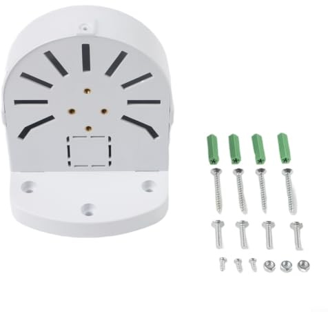 JoyousMall Soporte de pared para cámara domo, soporte en forma de L, caja de conexiones de seguridad ABS, para interiores y exteriores, CCTV C6C C6T, color blanco, 75 x 98 x 125 mm