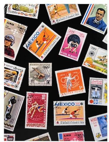 Exacompta Briefmarkenalbum Sport 16 Seiten Schwarz 22,5 x 30,5 cm