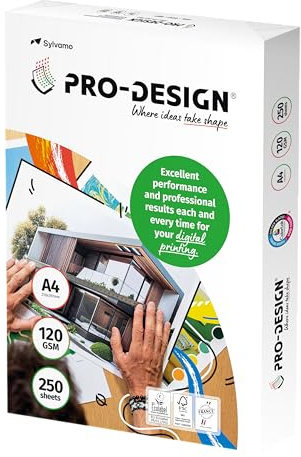 PRO-DESIGN®, papier surfacé, blancheur élevée, 120g, A4, FSC®, ramette de 250 feuilles