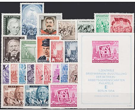 Goldhahn DDR Jahrgang 1954 postfrisch komplett Briefmarken für Sammler