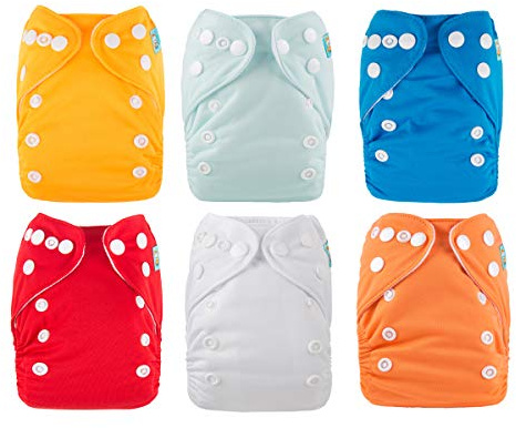 ALVABABY Newborn Cloth Diapers Pocket for Less Than 12pounds Cloth Diaper 6pcs with 12 Insert 6SVB03