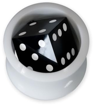 Fly Style Piercing Ohr Tunnel Plug Würfel - Ohr Piercings - Rockabilly Acryl oder Horn Tunnel