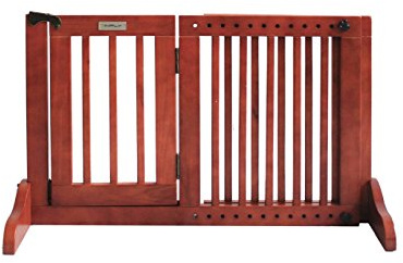 Simply Shield Supreme S | Hunde-Barriere | Hunde-Absperrgitter | Verstellbare Breite mit Tür | In 3 Farben und 2 Größen erhältlich (S, Braun)