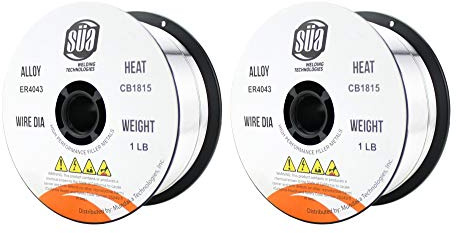 SÜA - ER4043 - MIG Aluminum Welding Wire - 1 Lb x 0.035'' (2 SPOOLS)