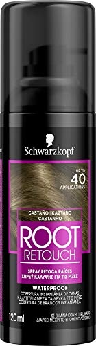 Schwarzkopf Root Retoucher - Spray retoca raíces - Coloración del Cabello Castaño – Hasta 40 aplicaciones – Disimula el efecto raíz