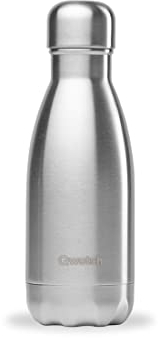 Qwetch - Borraccia Termica 260ml in Acciaio Inox Spazzolato Originals - 24h Freddo, 12h Caldo - Ermetica, Senza BPA & Riutilizzabile - Bottiglia Termica per Sport, Ufficio, Viaggi, Escursioni