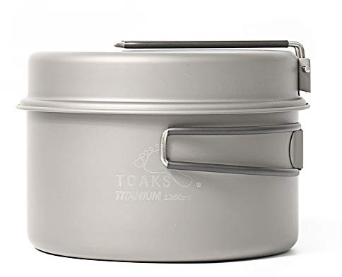 TOAKS Titan Outdoor Camping Pfanne Wandern Kochgeschirr Backpacking Kochen Picknick Schüssel Topf Pfanne Set (1350ml)