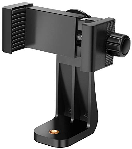 H&S Phone Tripod Mount - Tripod Accessories - Camera Phone Mount - Bracket Adapter - Camera Smartphone Holder for Selfie Stick - Foam Protection Rubber Grip - 360° Rotation