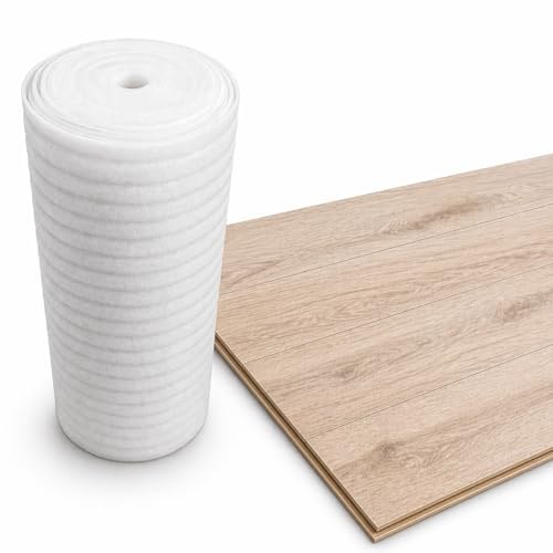 Trittschalldämmung 3 mm für Laminatunterlage oder Parkettunterlage zum Dämmen 20-100 lfd. meter (80 lfd.m.)