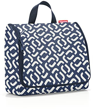 reisenthel toiletbag XL Signature Navy - praktischer Kulturbeutel mit Haken, wasserabweisendes Material