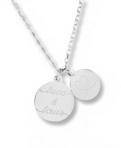 inaklam Damen Halskette Edelstahl – Mit Wunschgravur – Namenskette personalisiert – Elegantes Geschenk für Frauen, Freundin & Mama